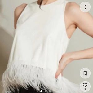 Anthropology Hutch Feather white swan top size medium never worn